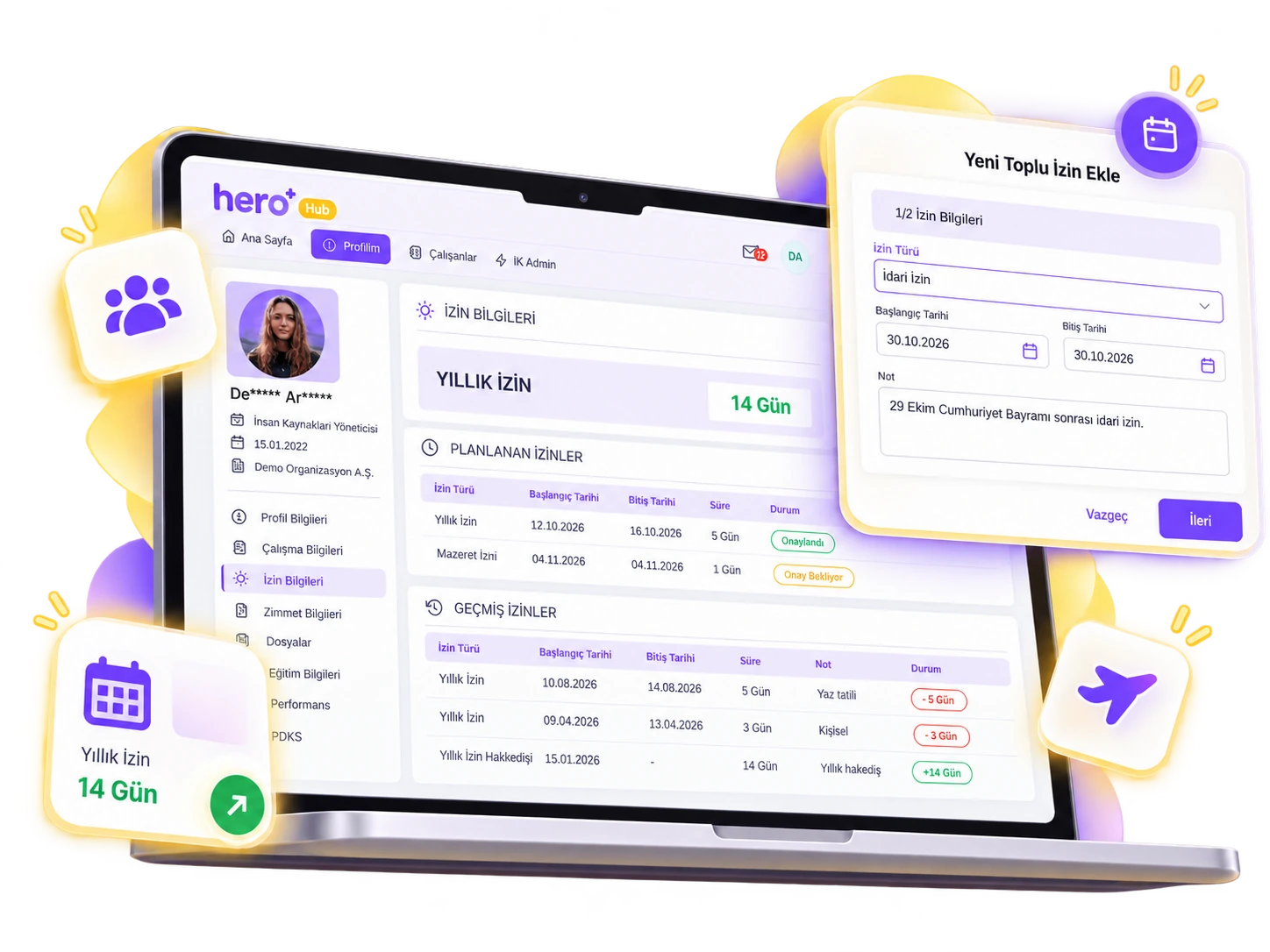 HeroHub İzin Yönetimi tanıtım görseli